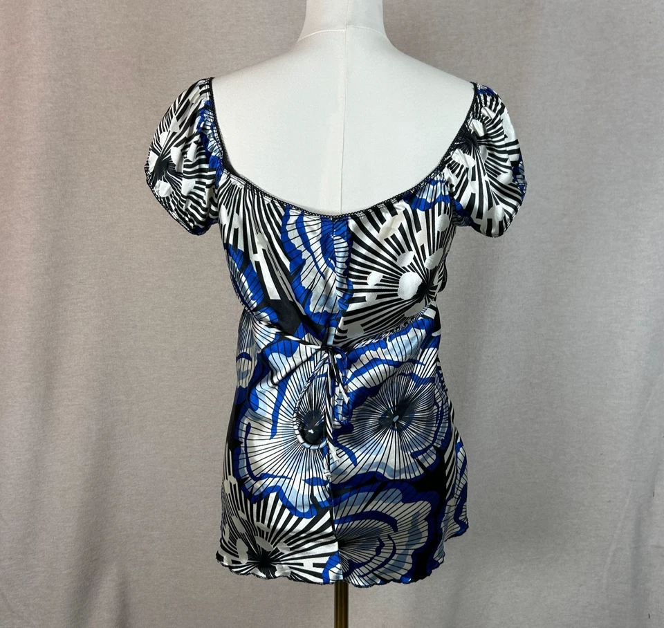 Heart Soul 女式 Y2K 婴儿娃娃上衣 XL 码绑带缎面仙女垃圾奇思 — 第 3/4 张图片