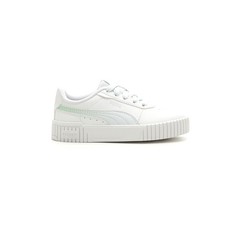 Zapatillas informales blancas con cordones PUMA Carina 2 acuñadas para niñas pequeñas 39770101