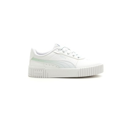 PUMA Carina 2 Minted Lace Up  Toddler Girls White Sneakers Casual Shoes 39770101