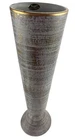 Royal Haeger Vase 15.5” Tall Gray White Gold 22 Karat Speckled Gold Tweed Glaze