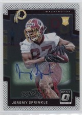 2017 Donruss Optic Rookies Auto Jeremy Sprinkle #115 Auto 6tw