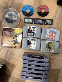 Lot of 5 Wii Game Consoles Only RVL-001 W/ 130 Games Parts/Repair As Is