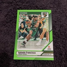 2024-25 Panini Donruss Euroleague #28 Sylvain Francisco Neon Green Flood 21/25