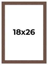 18x26 Frame Brown Barnwood Picture Frame Photo Frame UV Acrylic, Acid Free