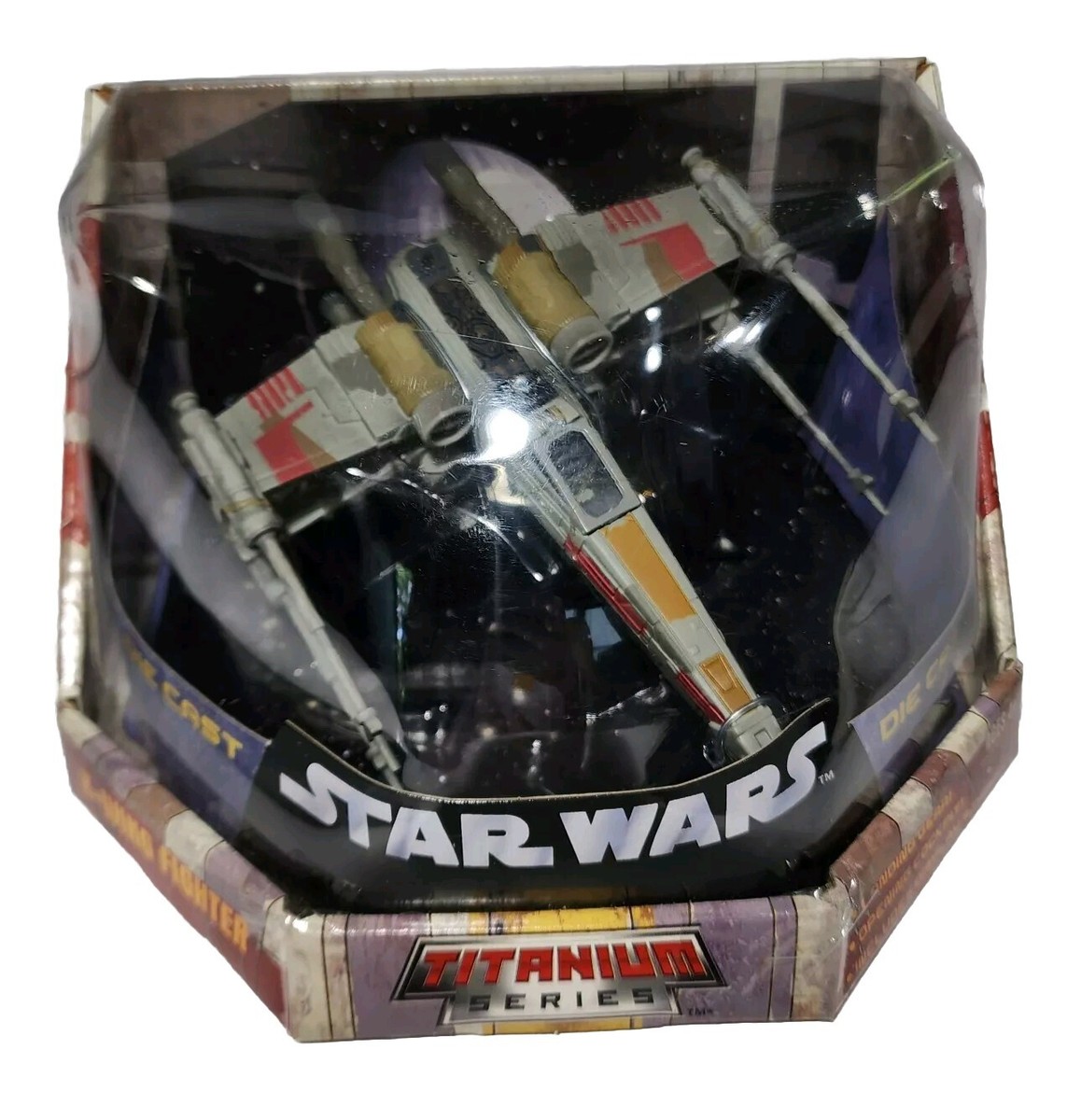 NIB STAR WARS X-WING FIGHTER Titanium Series Die Cast 2005 W