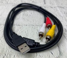 5ft 1.5M USB Male to 3 RCA Male Jack Splitter Audio Video AV Composite Adapter