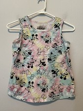 Disney Mickey Mouse And Friends Girls Large 10/12 Tank Tie Dye