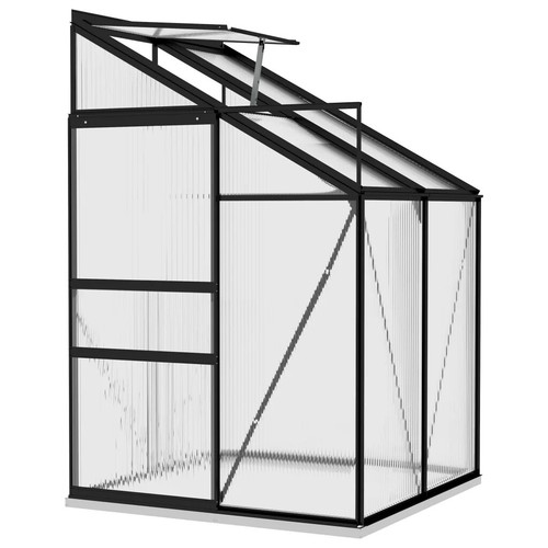 Greenhouse Garden Shed Patio Outdoor Nursery House Anthracite Aluminium vidaXL - Picture 18 of 59