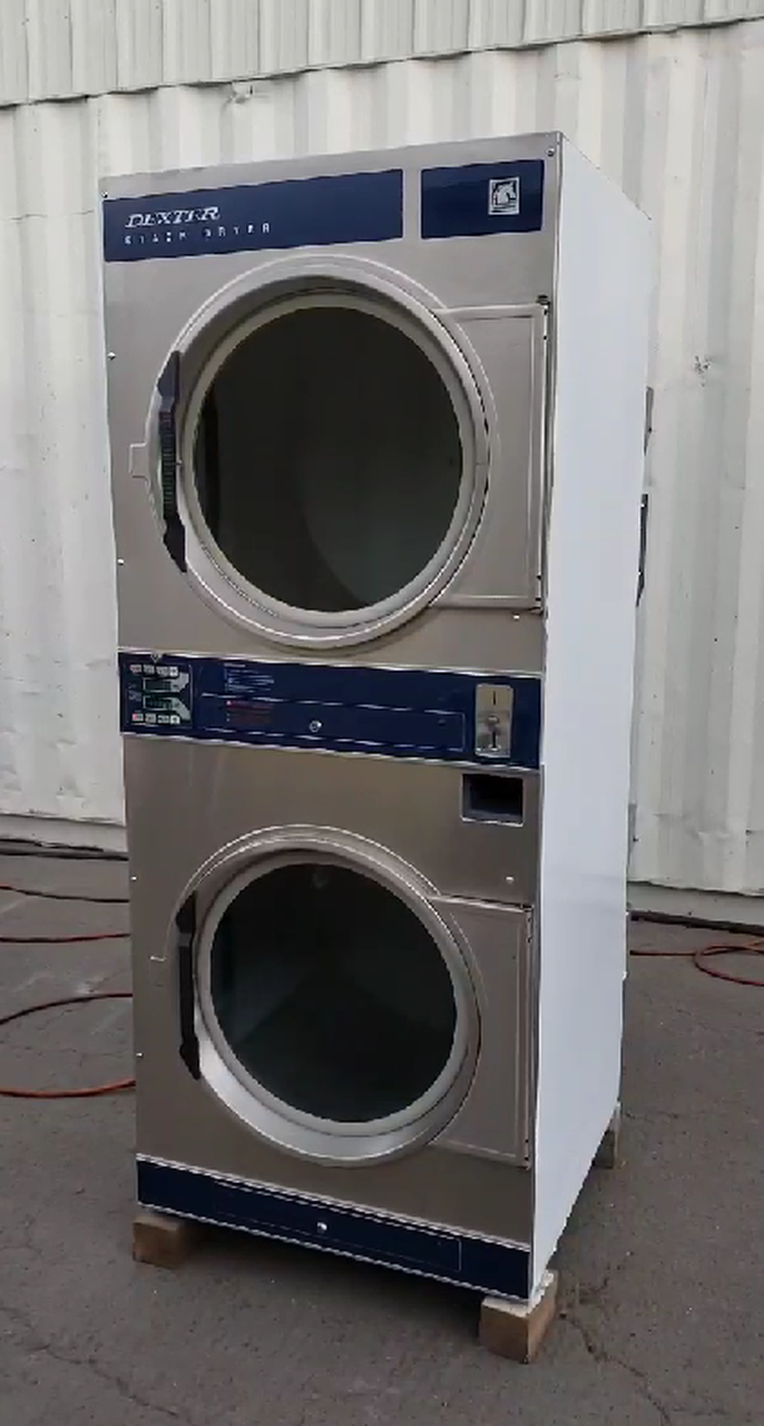 Dexter Coin-Op Stack Dryer, 30 lbs, Model: D2LX30QSS S/N: 2020800157354 ...