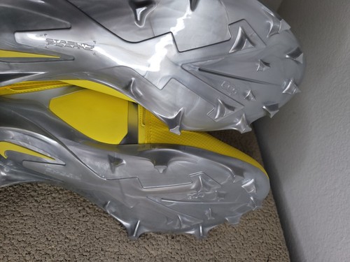 NEW Nike Alpha Menace Pro 3 Men 15 Wide Oregon Yellow Football Cleats DH3358-701 - Picture 9 of 13