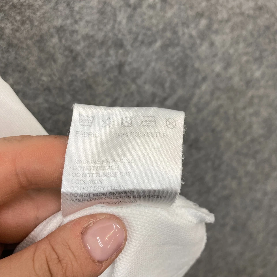 Asics Polo Shirt Womens 12 White Tennis Short Sleeve Collared 25807 — 第 4/4 张图片