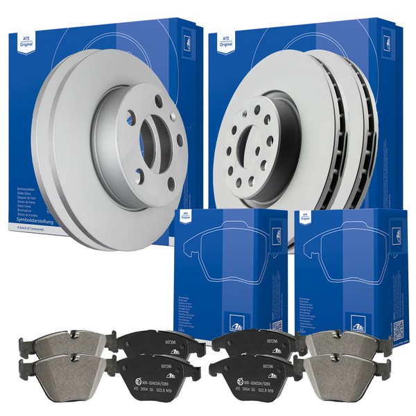ATE Bremsscheiben + BremsbelÄGe Ford Focus II C-MAX Volvo Vorn Ø278 Hinten Ø280-image