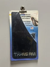 RARE Vintage TRANS AM 13.5” Groboski Splash Guards Mud Flaps Black/Silver Pair