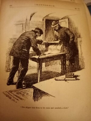 El4 Ephemera 1900er Edwardianisches Bild der Skipper hat die Karte ausgerollt 