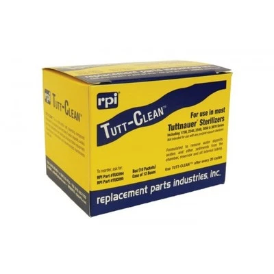 RPI Tutt-Clean All Sterilizers Autoclave Dental/Medica Disinfectant / Cleaner 10/pk