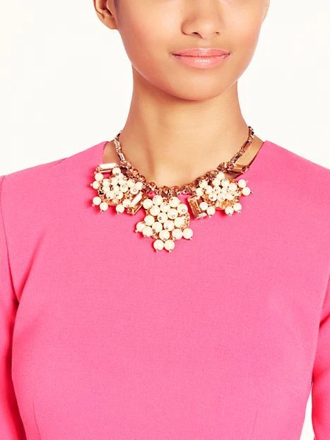 NUEVO CON ETIQUETAS RARO Collar Corto Kate Spade Clink Oro Rosa Novia + Bolsa para el Polvo Foto 2 de 4