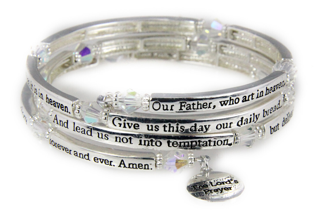 4030561 The Lord's Prayer Christian Stretch Bracelet Jesus