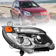 For 2016 2017 Chevy Equinox Factory Halogen Chrome Headlights RH Passenger Side
