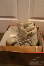 NEW 9.5 EREM Men’s Xerocole Silver Leather Lace Up Ankle Lug Sole Hiking Boots