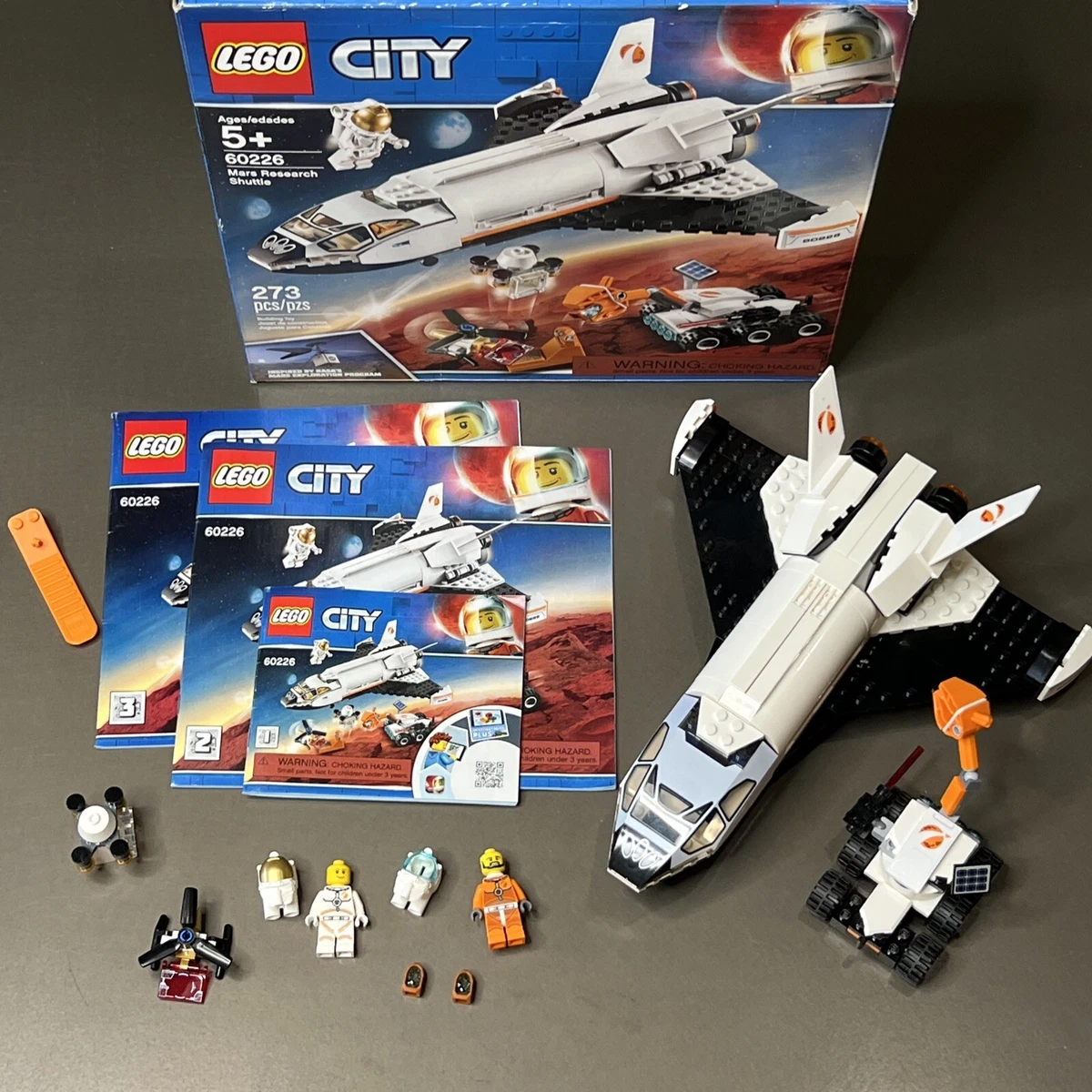 LEGO City Space Set 60226 - Mars Research Shuttle Rover - 99.5% Complete