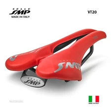 NEW Selle SMP VT20 Saddle : VELVET TOUCH RED - MADE IN iTALY!
