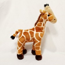 Aurora Giraffe Standing Stuffed Animal Plush  13" tall Brown Cream 2015