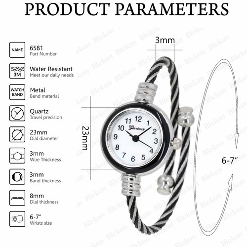 Reloj Pulsera Blekon Collections Mujer Redondo Analógico 23mm Estuche Alambre Brazalete Damas - Imagen 2 de 226