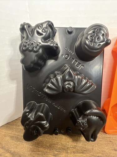 Lot of 4 Halloween Jello Shots Jiggler's Mold Trays Ghost Cat Witch Pumpkin Bat - Bild 3 von 12