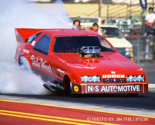 FUNNY CAR PHOTO DRAG RACING DELLA WOODS POMONA RACEWAY 1985 NHRA - Picture 1 of 1