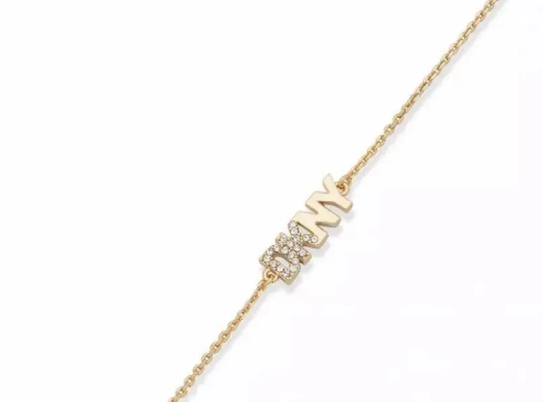 DKNY Rose Gold Pave Logo Flexible Bracelet Brand New Mother s Day Special Gift