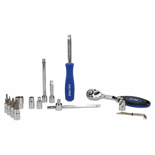 Juego de enchufes y accesorios métricos Superlock unidad de 1/4" 4 - 13 mm 33 piezas U S Pro - Imagen 3 de 3