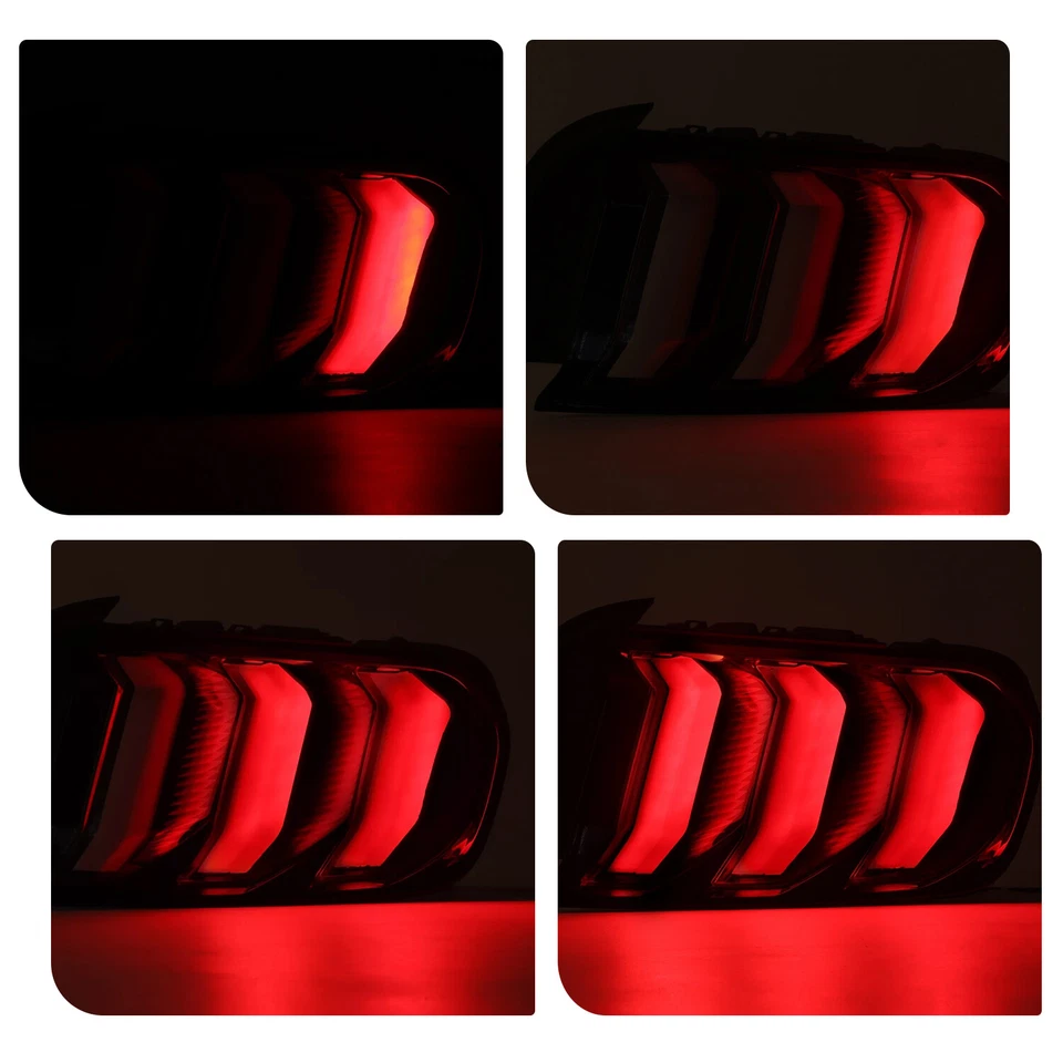 For 2015-2023 Ford Mustang Clear LED Sequential Tube Tail Lights Brake Lamp - Image 4 of 4