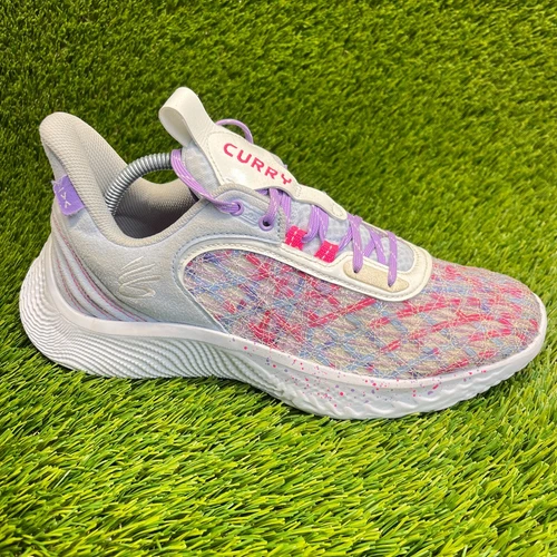 Under Armour Curry Flow 9 Mens Size 9 Pink Beige Athletic Running Shoes Sneakers