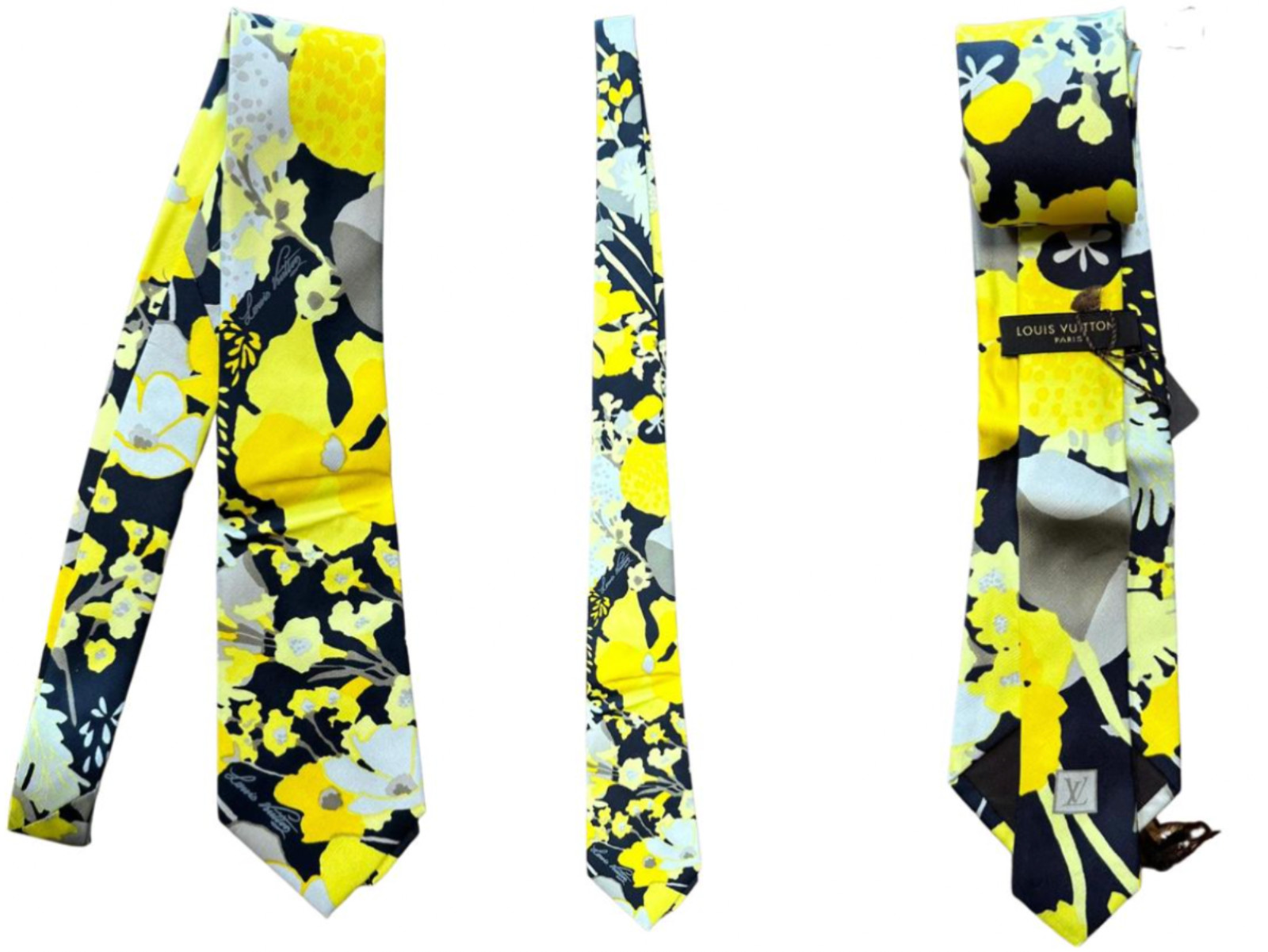 Louis Vuitton Classic Tie Silk Rare Retro Made In Italy New