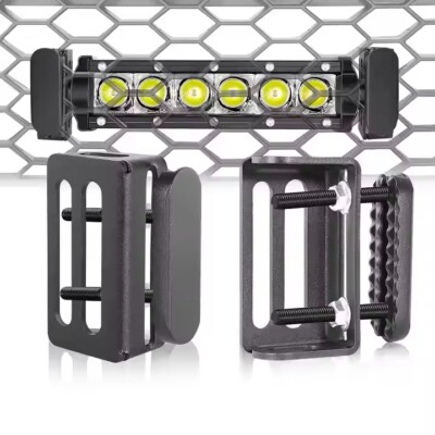 For Single/Dual Row LED Light Bar Front Hidden Behind Grille Mounting Brackets