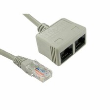 RJ45 Cat5e UTP Network Cable Economiser Ethernet DATA/DATA Splitter Adapter