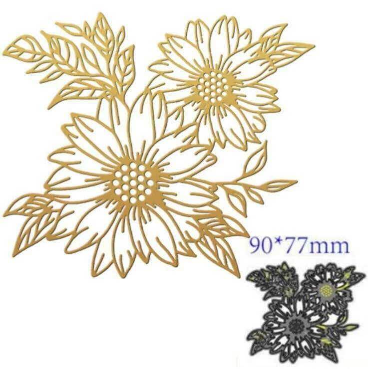 Blumen Metall Cutting Dies Scrapbooking Stanzschablone Embossing Präge Stencil - Bild 2 von 4