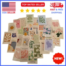 Boho Wall Art Set of 50 – Neutral Aesthetic Minimalist Prints for Home Decor