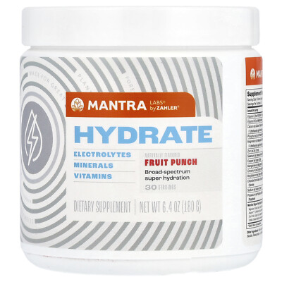 Hydrate, Fruit Punch, 6.4 oz (180 g)