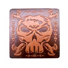 Skull & Crossbones Wood Pirate Coasters (4) - Scratch Resistant Backing