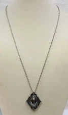 Ornate Pendant Necklace Doubles As Brooch Pin Sarah Coventry Silver Tone Metal 