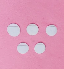 5 Felt Circle Pockets For Magnetic Reborn Pacifiers (pockets ONLY)