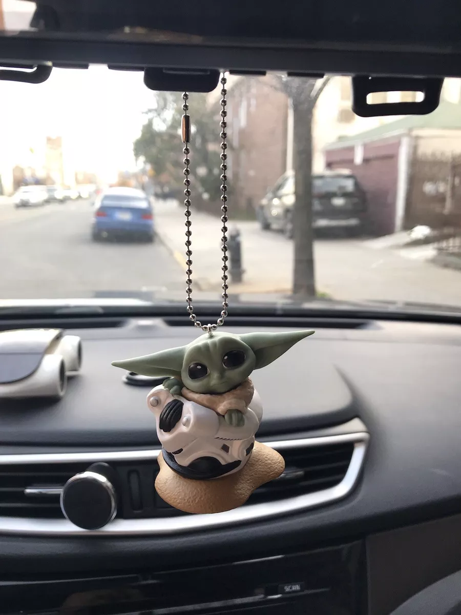 Star Wars Baby Yoda Figure Car Rearview Mirror Hanging Ornament Accessories F