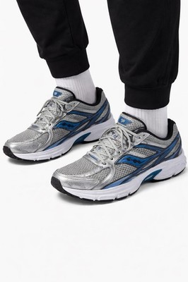 Saucony Cohesion 9 Men's Gray/Black/Blue Running Shoe Size 13/ S25228-1 Wide
