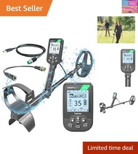 Nokta Simplex Lite Metal Detector with 9.5 Waterproof DD Search Coil, Vibrat...