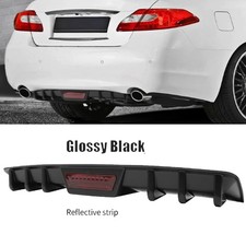 34 For Universal Rear Bumper Diffuser Spoiler Splitter Lip Shark Fins Black 34 For Universal Rear Bumper Diffuser Spoiler Splitter Lip Shark Fins Black
