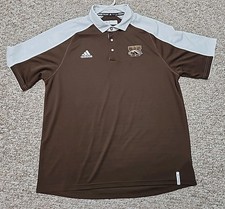 Adidas Western Michigan Brown Climalite XL Coaches Short Sleeve Polo