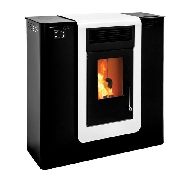 Estufa de pellets PASILLO 10 CANALIZABLE 10 kW negra canalizadora chimenea de pellets A+