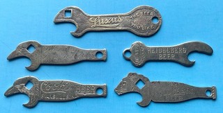 BEER BOTTLE OPENER x5 PRE PROHIBITION SCHWABS HAMILTON OHIO COOKS HEIDELBERG