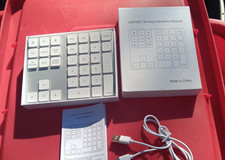 LEKVEY Bluetooth Numeric Keypad Rechargable Aluminum  34 key Number Pad NEW